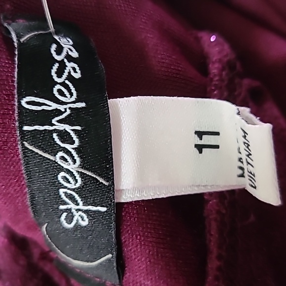 SPEECHLESS WOMENS JUNIORS METALLIC FUCHSIA SPARKLING PARTY PROM DRESS SIZE 11 - Picture 13 of 16